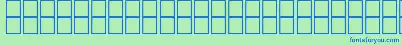 McsHor8SINormal2000-fontti – siniset fontit vihreällä taustalla