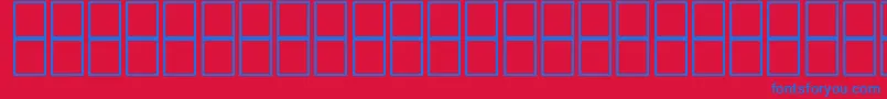McsHor8SINormal2000 Font – Blue Fonts on Red Background