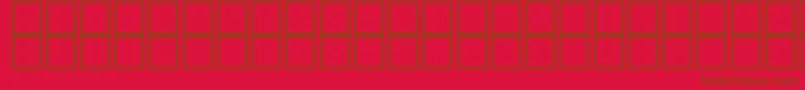McsHor8SINormal2000 Font – Brown Fonts on Red Background