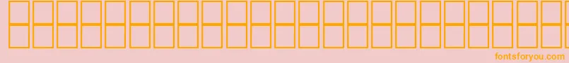 フォントMcsHor8SINormal2000 – オレンジの文字がピンクの背景にあります。