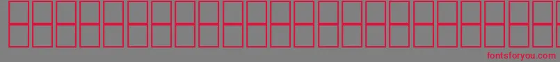 McsHor8SINormal2000 Font – Red Fonts on Gray Background