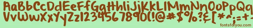 Fromwhereyouare Font – Brown Fonts on Green Background