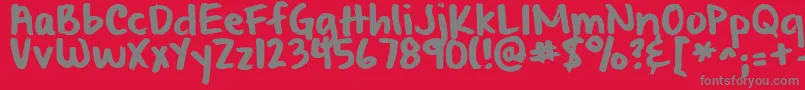Fromwhereyouare-Schriftart – Graue Schriften auf rotem Hintergrund