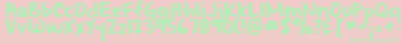 Fromwhereyouare Font – Green Fonts on Pink Background