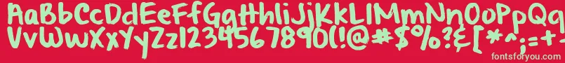 Fromwhereyouare Font – Green Fonts on Red Background
