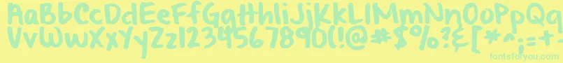 Fromwhereyouare Font – Green Fonts on Yellow Background