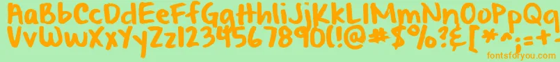 Fromwhereyouare Font – Orange Fonts on Green Background