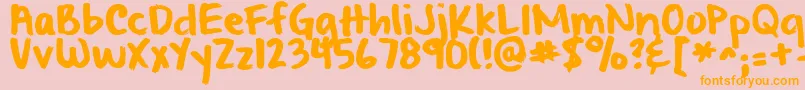 Fromwhereyouare Font – Orange Fonts on Pink Background
