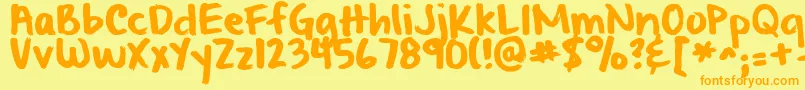Fromwhereyouare Font – Orange Fonts on Yellow Background
