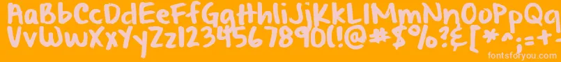 Fromwhereyouare Font – Pink Fonts on Orange Background