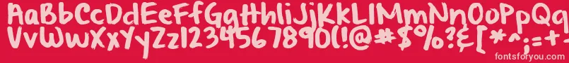 Fromwhereyouare Font – Pink Fonts on Red Background
