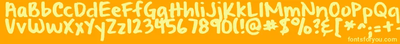 Fromwhereyouare Font – Yellow Fonts on Orange Background