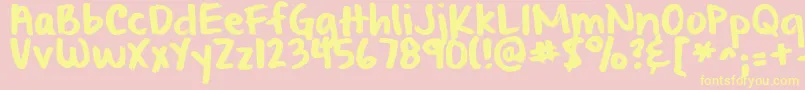 Fromwhereyouare Font – Yellow Fonts on Pink Background