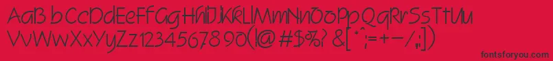 SquireitcNormal Font – Black Fonts on Red Background