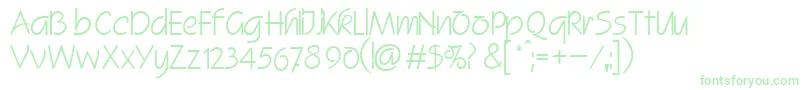SquireitcNormal Font – Green Fonts on White Background