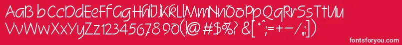 SquireitcNormal Font – White Fonts on Red Background