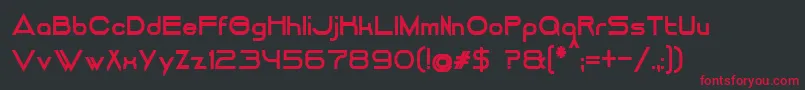 DancingJuiceNormalBold Font – Red Fonts on Black Background