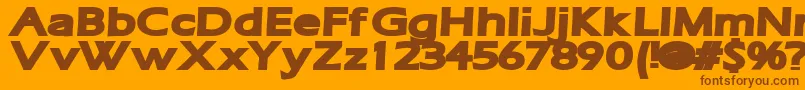 RuffianBold Font – Brown Fonts on Orange Background