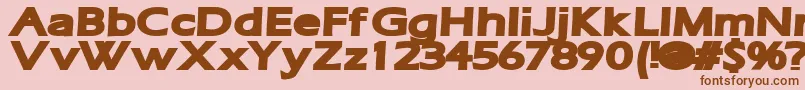 RuffianBold Font – Brown Fonts on Pink Background