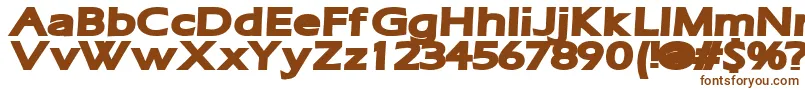 RuffianBold-fontti – ruskeat fontit valkoisella taustalla