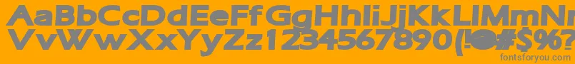 RuffianBold Font – Gray Fonts on Orange Background