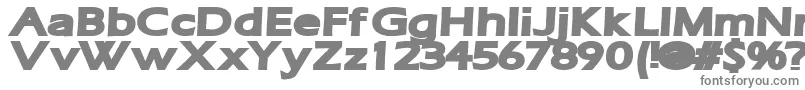 フォントRuffianBold – 白い背景に灰色の文字