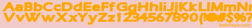 RuffianBold Font – Orange Fonts on Pink Background