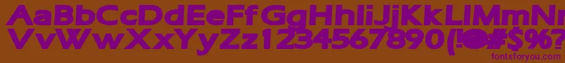 RuffianBold Font – Purple Fonts on Brown Background