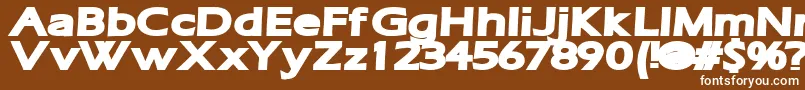 フォントRuffianBold – 茶色の背景に白い文字