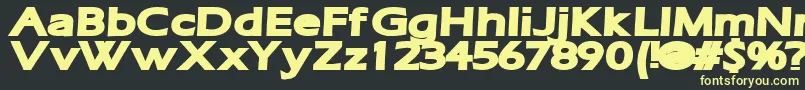 フォントRuffianBold – 黒い背景に黄色の文字