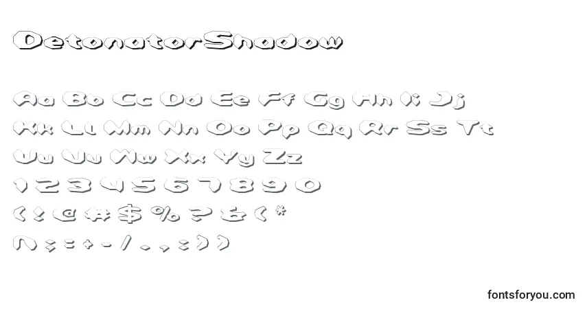 DetonatorShadowフォント–アルファベット、数字、特殊文字