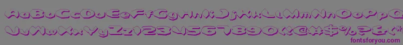 DetonatorShadow Font – Purple Fonts on Gray Background