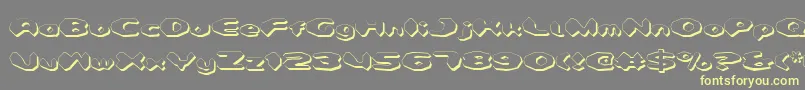DetonatorShadow Font – Yellow Fonts on Gray Background