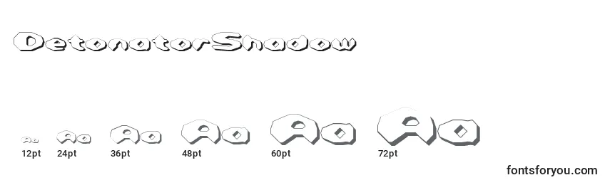 DetonatorShadow Font Sizes