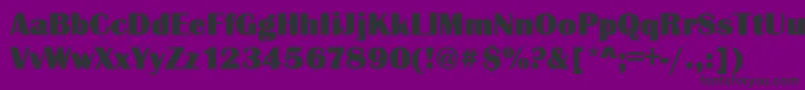 フォントBritannicdult – 紫の背景に黒い文字