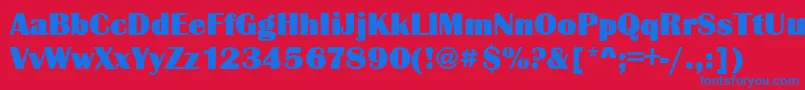 Britannicdult Font – Blue Fonts on Red Background