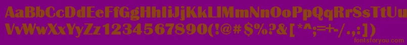 Britannicdult Font – Brown Fonts on Purple Background