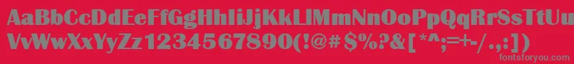 Britannicdult Font – Gray Fonts on Red Background
