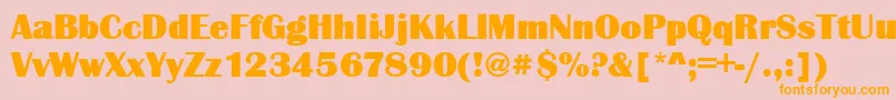 Britannicdult Font – Orange Fonts on Pink Background