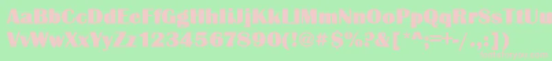 Britannicdult Font – Pink Fonts on Green Background