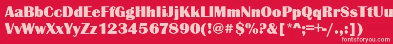 Britannicdult Font – Pink Fonts on Red Background