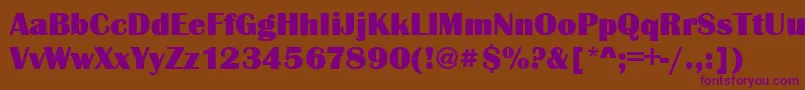 Britannicdult Font – Purple Fonts on Brown Background