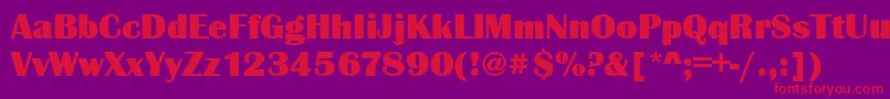 Britannicdult Font – Red Fonts on Purple Background