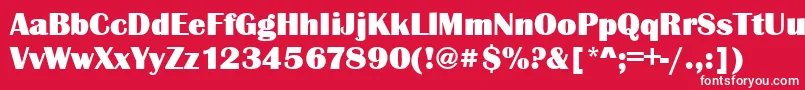 Britannicdult Font – White Fonts on Red Background