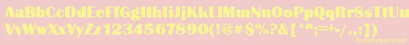 Britannicdult Font – Yellow Fonts on Pink Background
