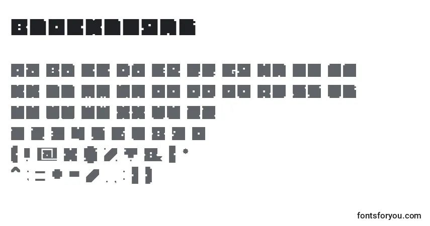 Шрифт BlockLight – алфавит, цифры, специальные символы