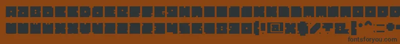Шрифт BlockLight – чёрные шрифты на коричневом фоне
