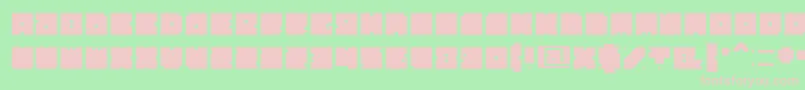 BlockLight Font – Pink Fonts on Green Background