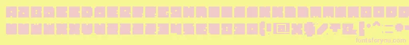 BlockLight Font – Pink Fonts on Yellow Background