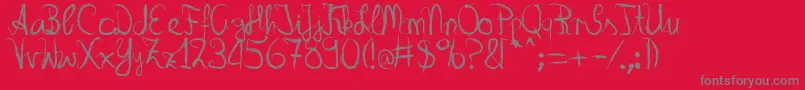 LongtimeagoDsg Font – Gray Fonts on Red Background